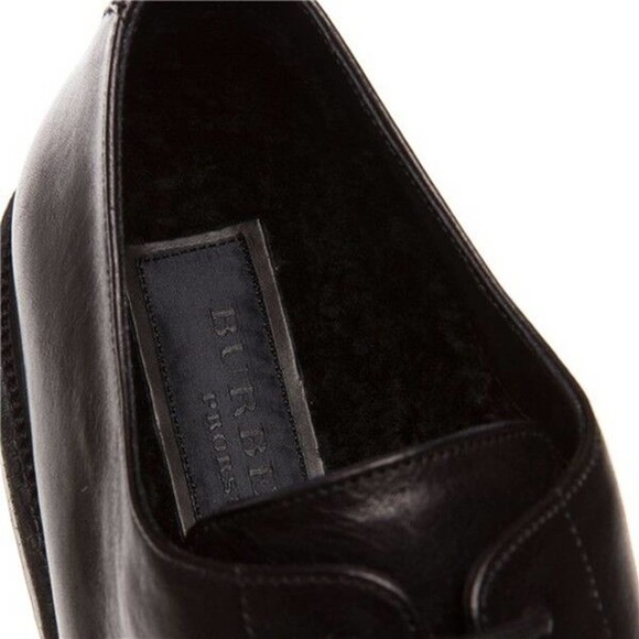NIB BURBERRY REDWORTHS BROWN LEATHER SHEARLING DERBY OXFORDS 44 11 $795 ITALY main image 4